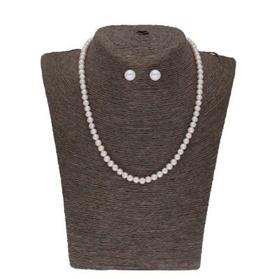 "Pratyusha 1 Line Pearl Necklaces - JPFEB-22-128 - Click here to View more details about this Product